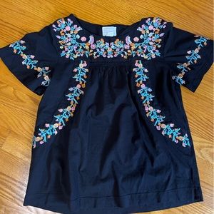 Caslon Embroidered Swing Tee